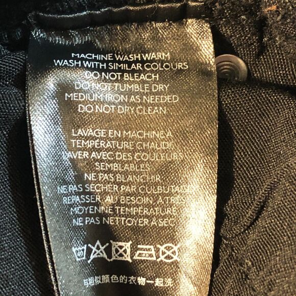 BDG Urban Outfitters Baggy Jeans Women 27 Black Denim Thrashed Streetwear Grunge - Picture 5 of 6